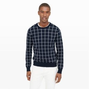 Club Monaco Windowpane Crewneck Sweater